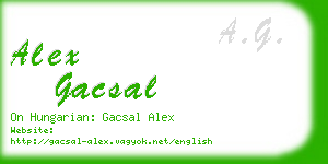 alex gacsal business card